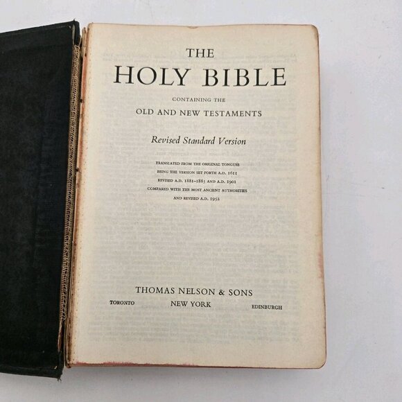 Holy Bible Revised Standard Version Thomas Nelson And Sons 1952 Old And New Test - Picture 9 of 13